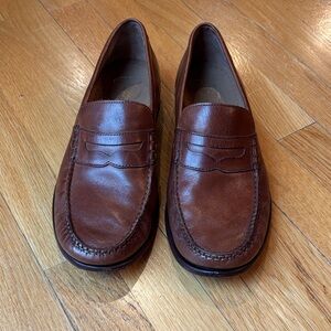 Cole Haan Rich Brown Leather Slip-On Loafers
